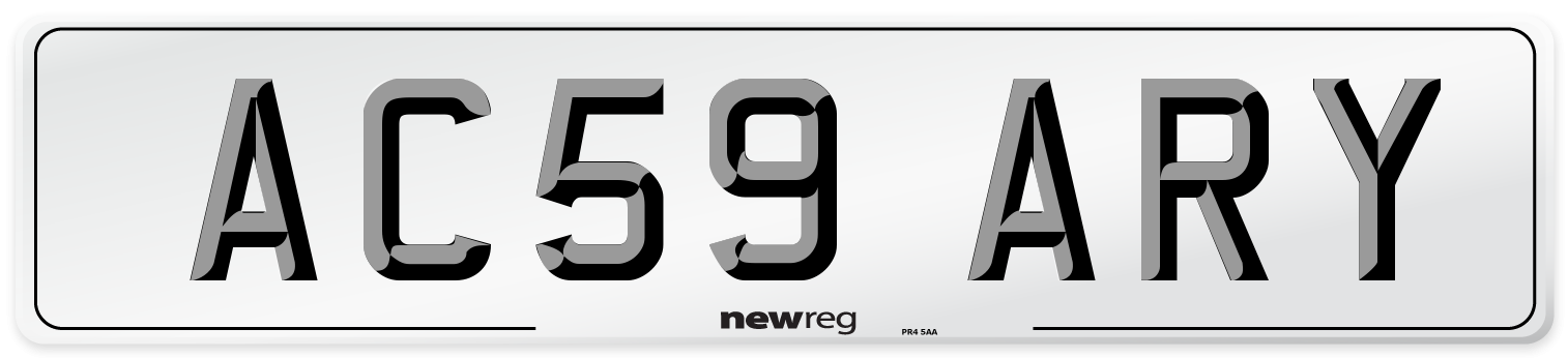 AC59 ARY Number Plate from New Reg